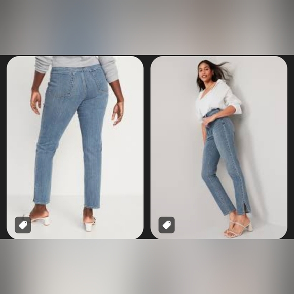 High-Waisted OG Straight Side-Slit Ankle Jeans for Women size 14 - Picture 5 of 5